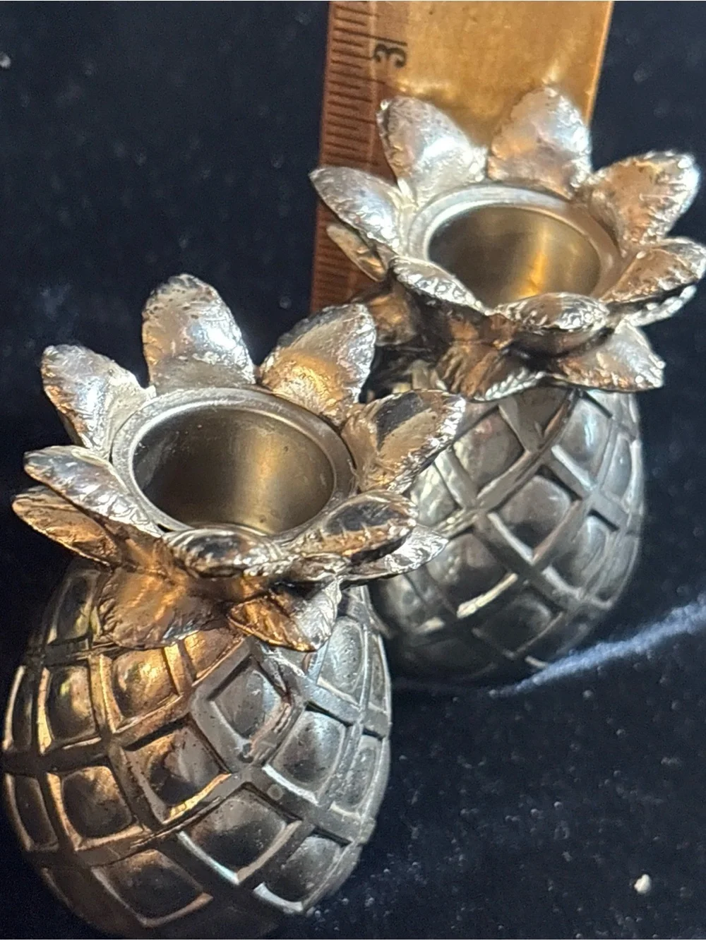 Metal Pineapple Votive Candle Holders
